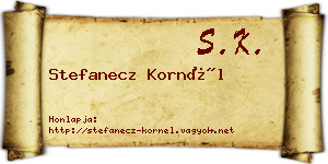 Stefanecz Kornél névjegykártya