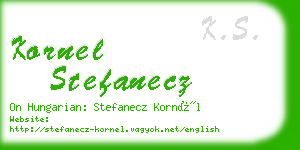 kornel stefanecz business card